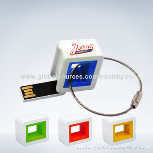 Hollow Square Flash Drive, Can be Attached to Your Keychain, Waterproof, Dust-proof, 64MB to 32GB
